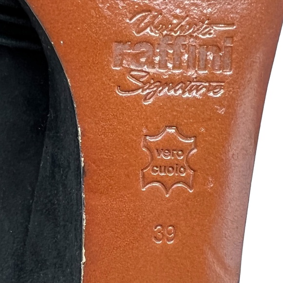 Umberto Raffini women's Jamie black suede wedge booties size 39/8-8.5 - Picture 9 of 14